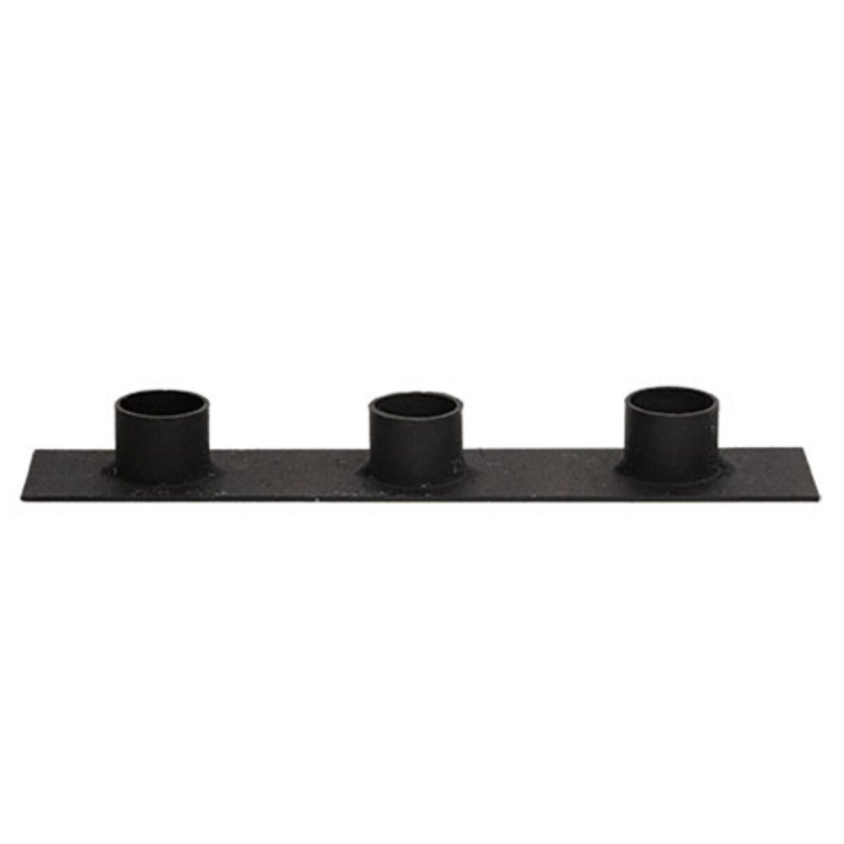 Black Iron Triple Taper Candle Holder and Vintage Distressed Finish, 3 Cups