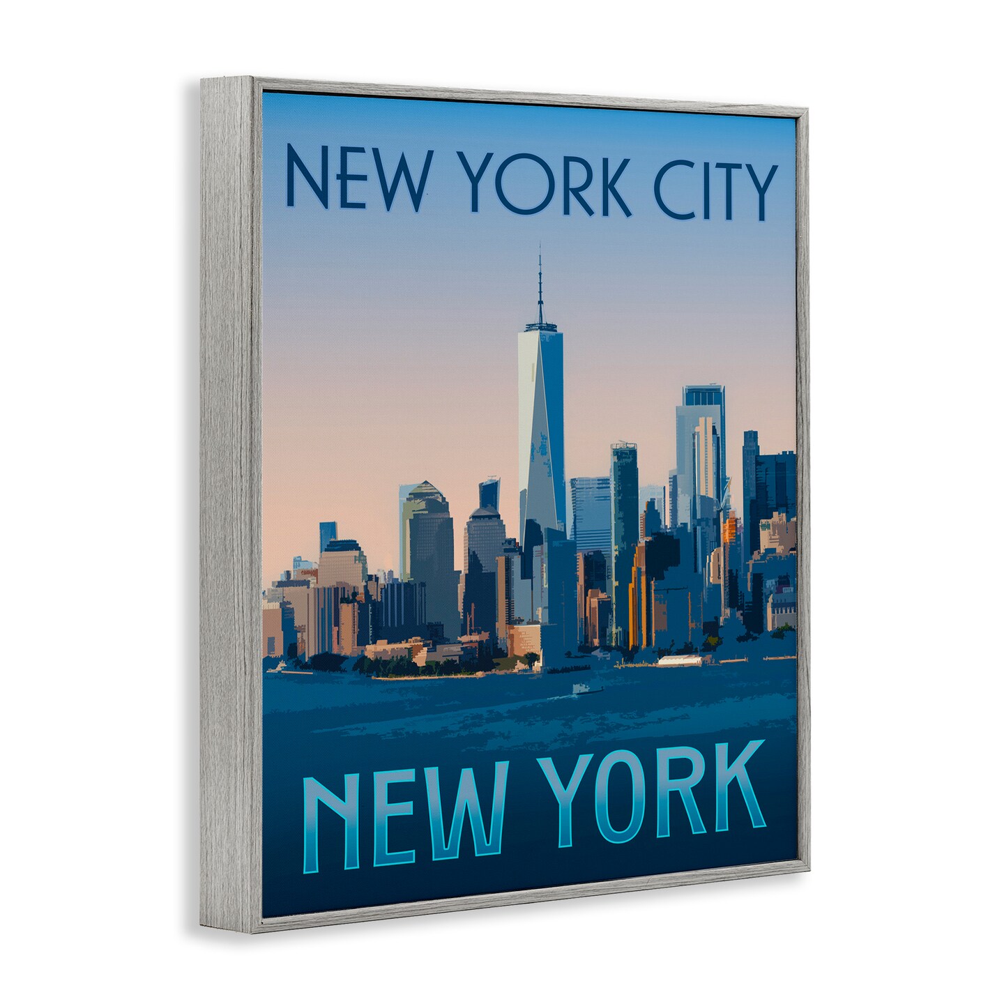 Stupell Industries New York Landmark Skyline Framed Giclee Design by Victoria Barnes
