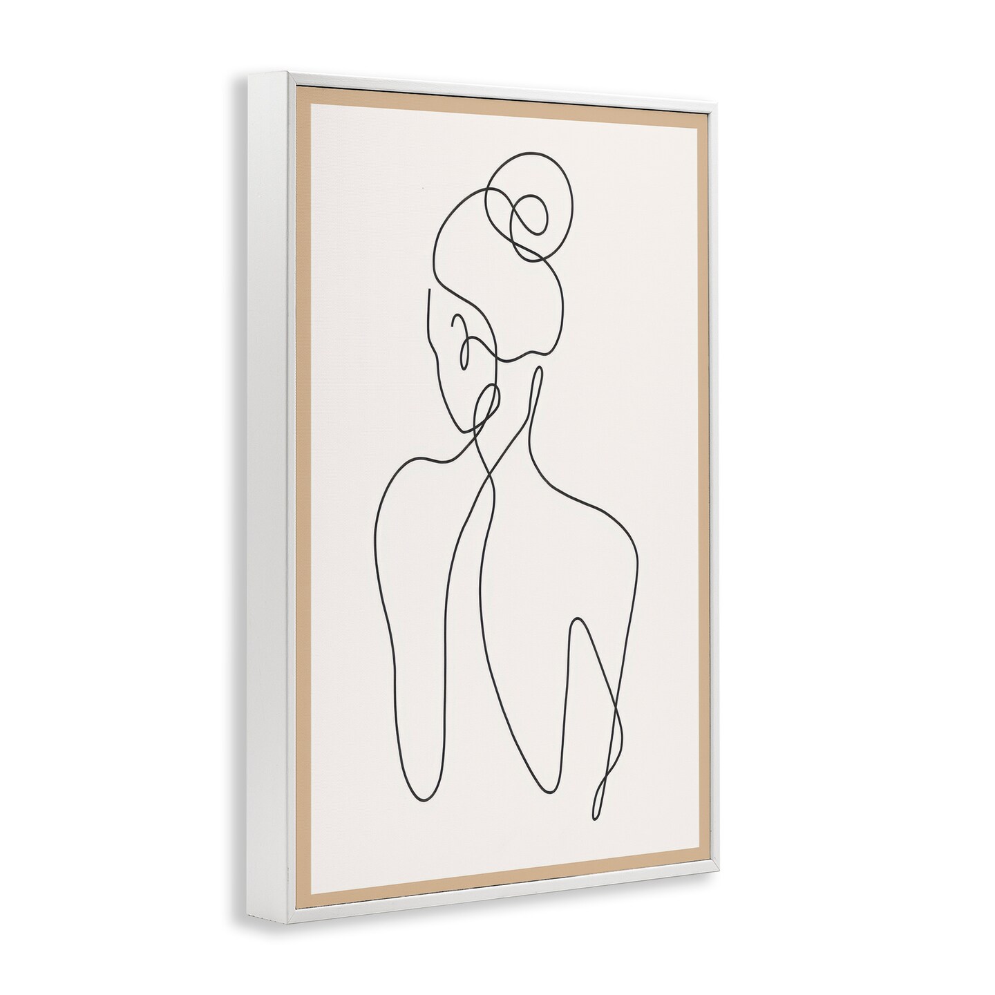 Stupell Industries Minimal Woman Line Drawing Framed Giclee Design By LSR Creative Studio