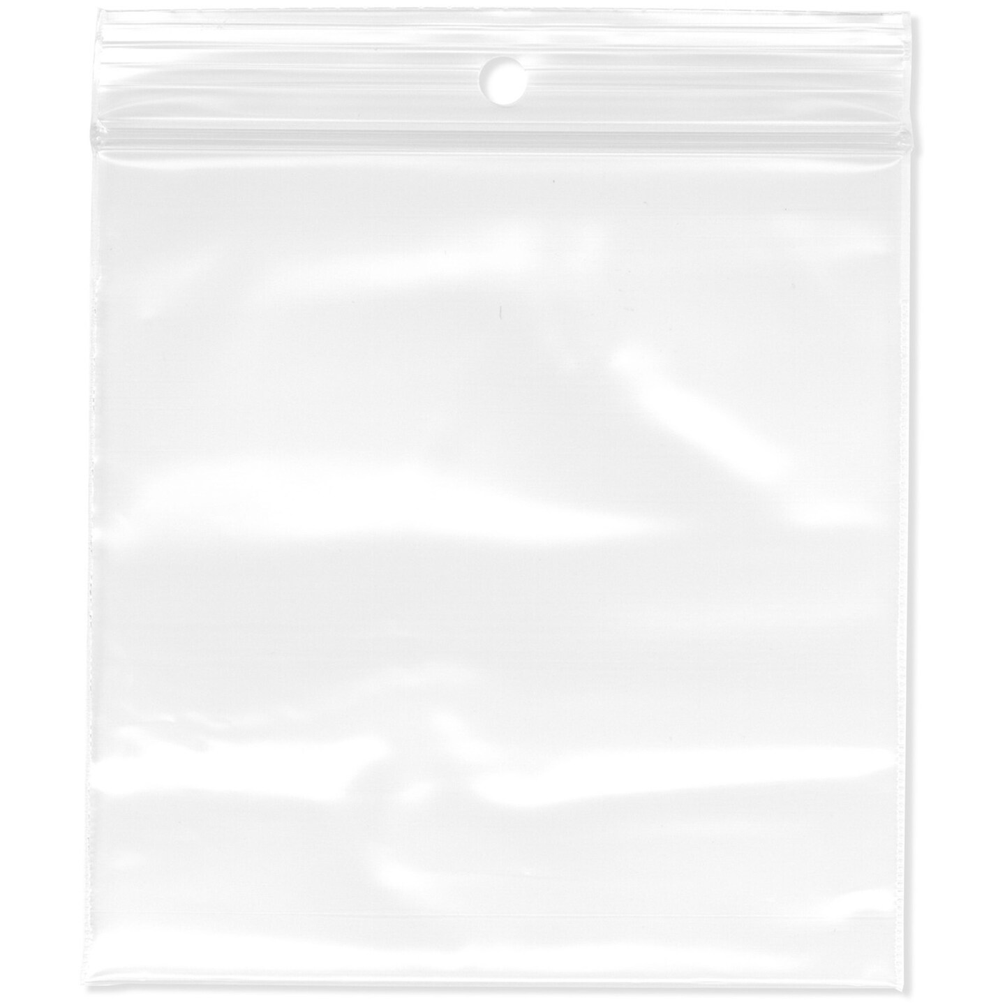Plymor 4" x 4", 4 Mil with Hang-Hole Heavy Duty Zipper Reclosable Plastic Bags