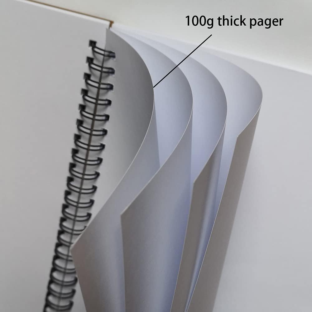 A5 Spiral Notebook Blank, 100gsm Thick Paper &#x26; Hard Kraft Cover, 60 Sheets (120 Pages), 8.35&#x22; x 5.9&#x22;, Brown, 5 Pack