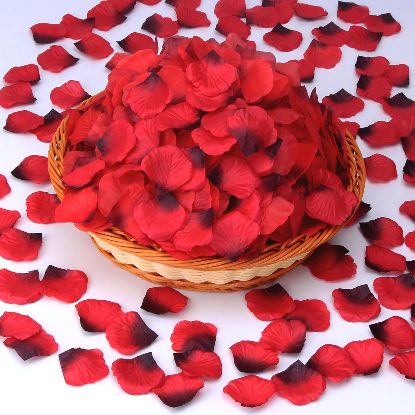 2000 PCS Silk Rose Petals, Artificial Flower Petals for Wedding Party, Valentine's Day,Romantic Night,Proposal Anniversary Flower Decorations Color Dark-Red