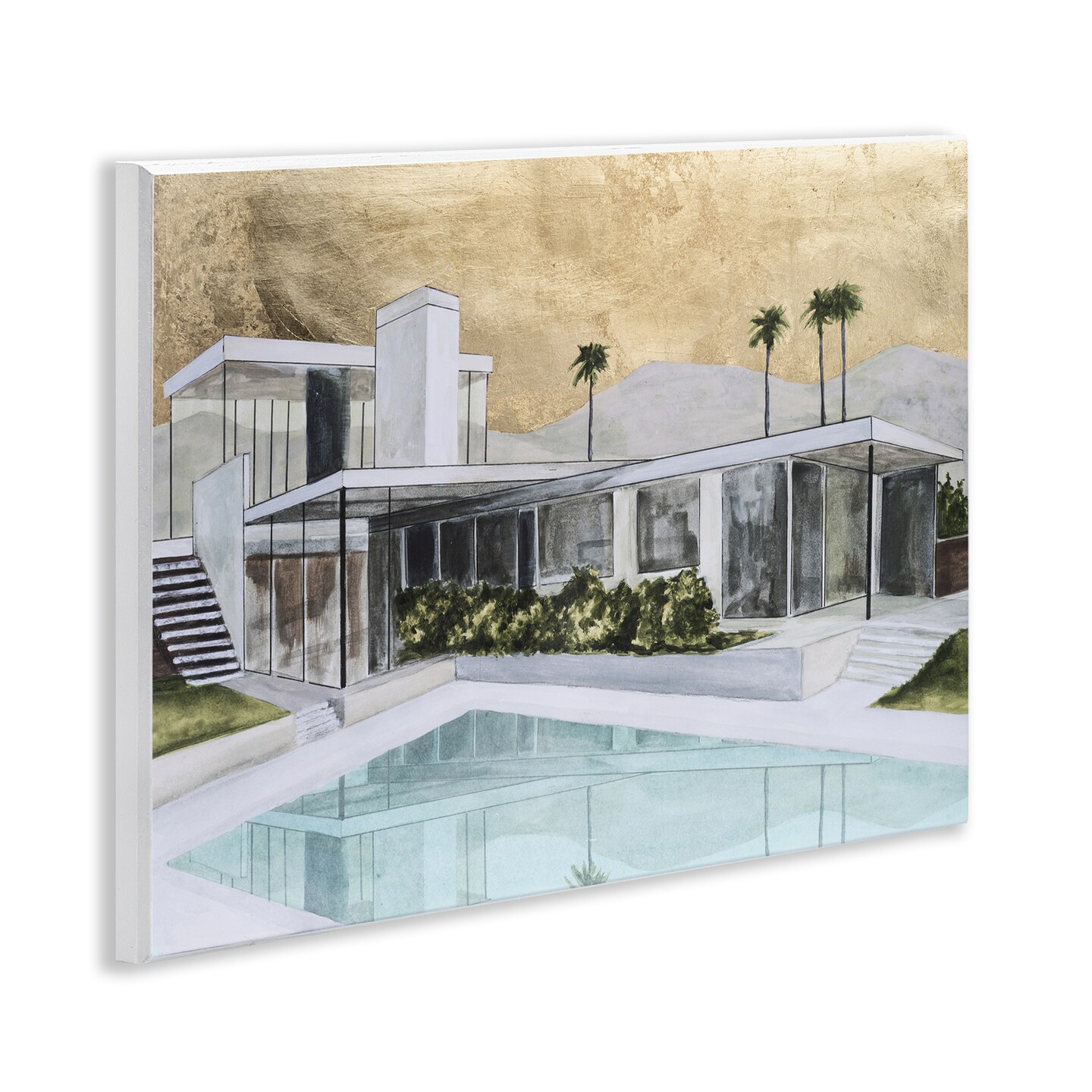 Stupell Industries Chic Tropical Pool Yard Wall Plaque Design by Michael Willett