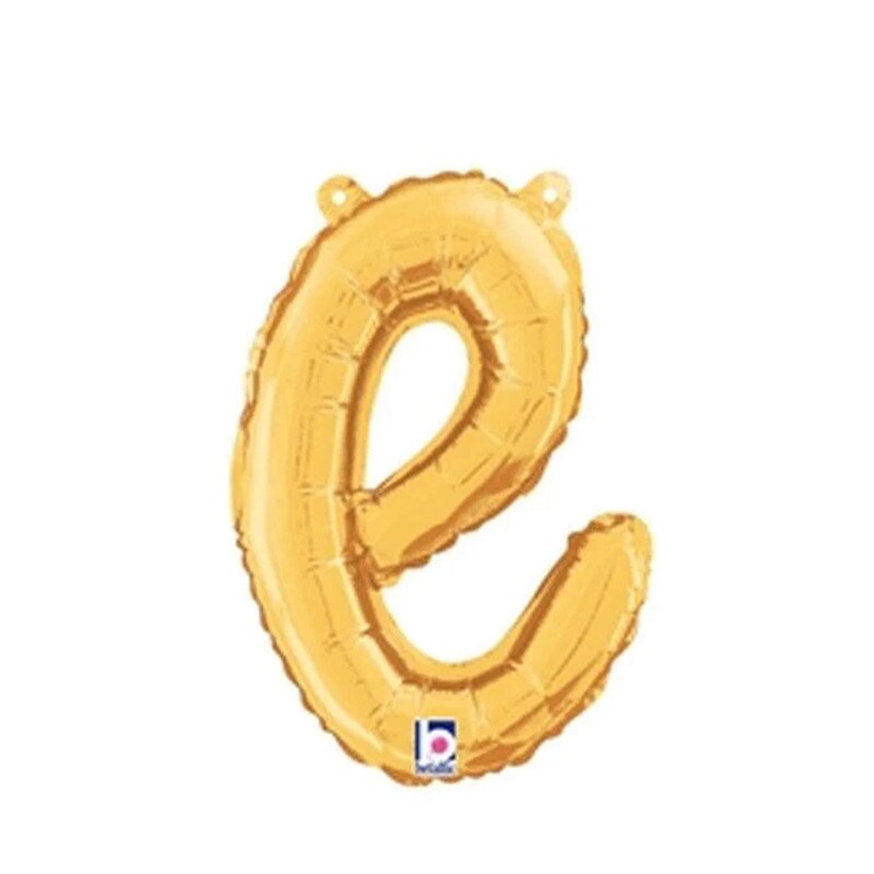Betallic&#xAE; 14 inch Script Letter E Gold Air Fill Only
