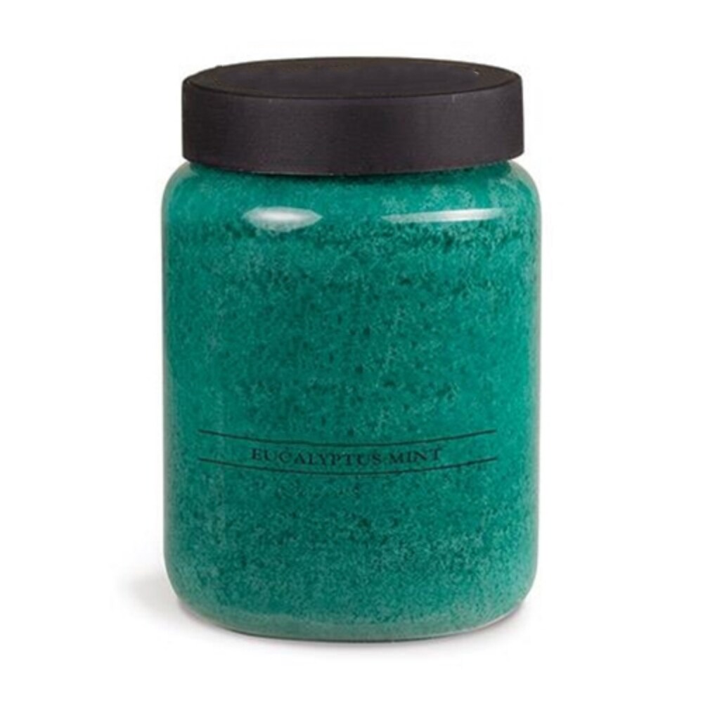 26 Ounce Eucalyptus Cool Mint Paraffin Wax Jar Candle with Two Lead Free Wicks