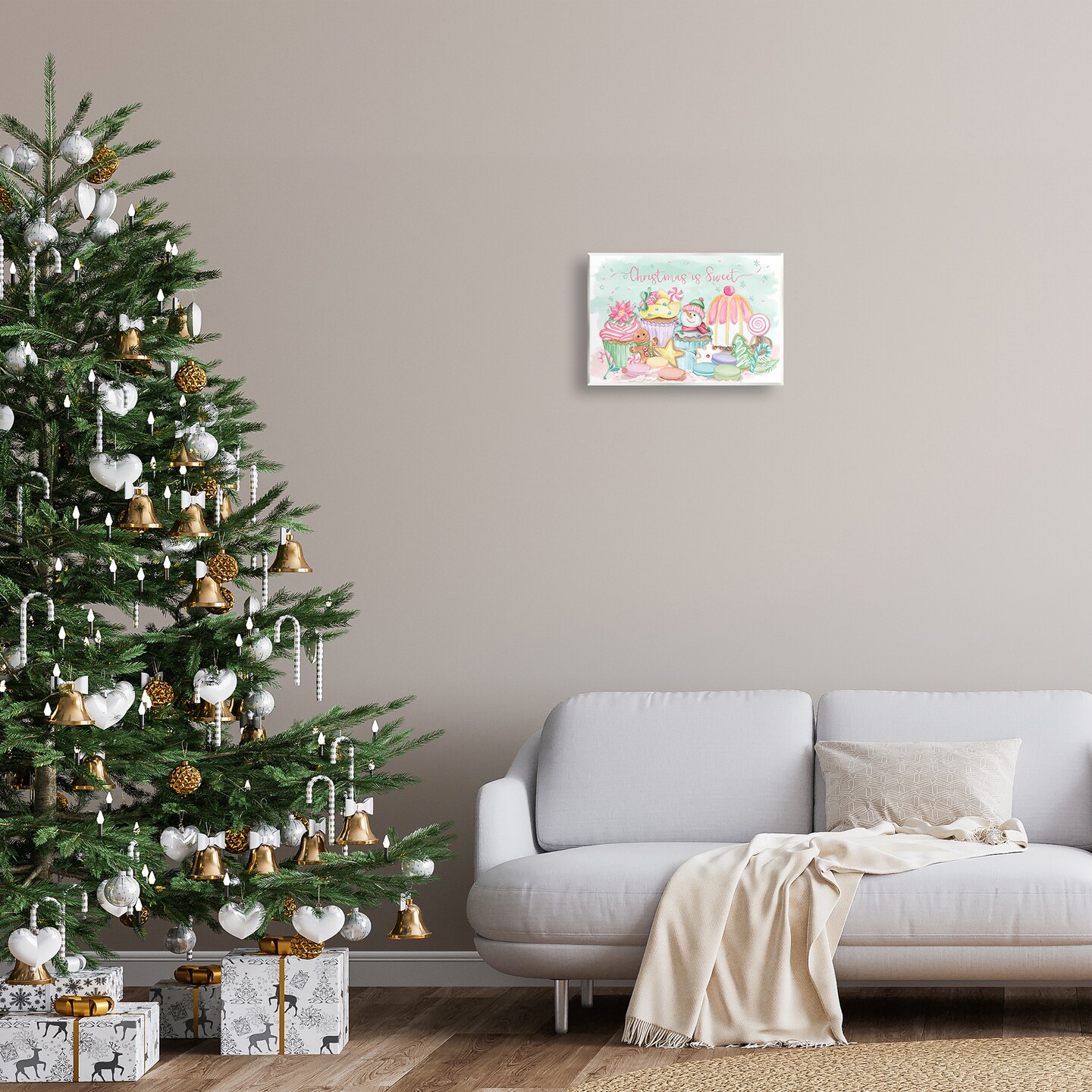 Stupell Industries Christmas Is Sweet Festive Desserts Wall Plaque Design by Mollie B.