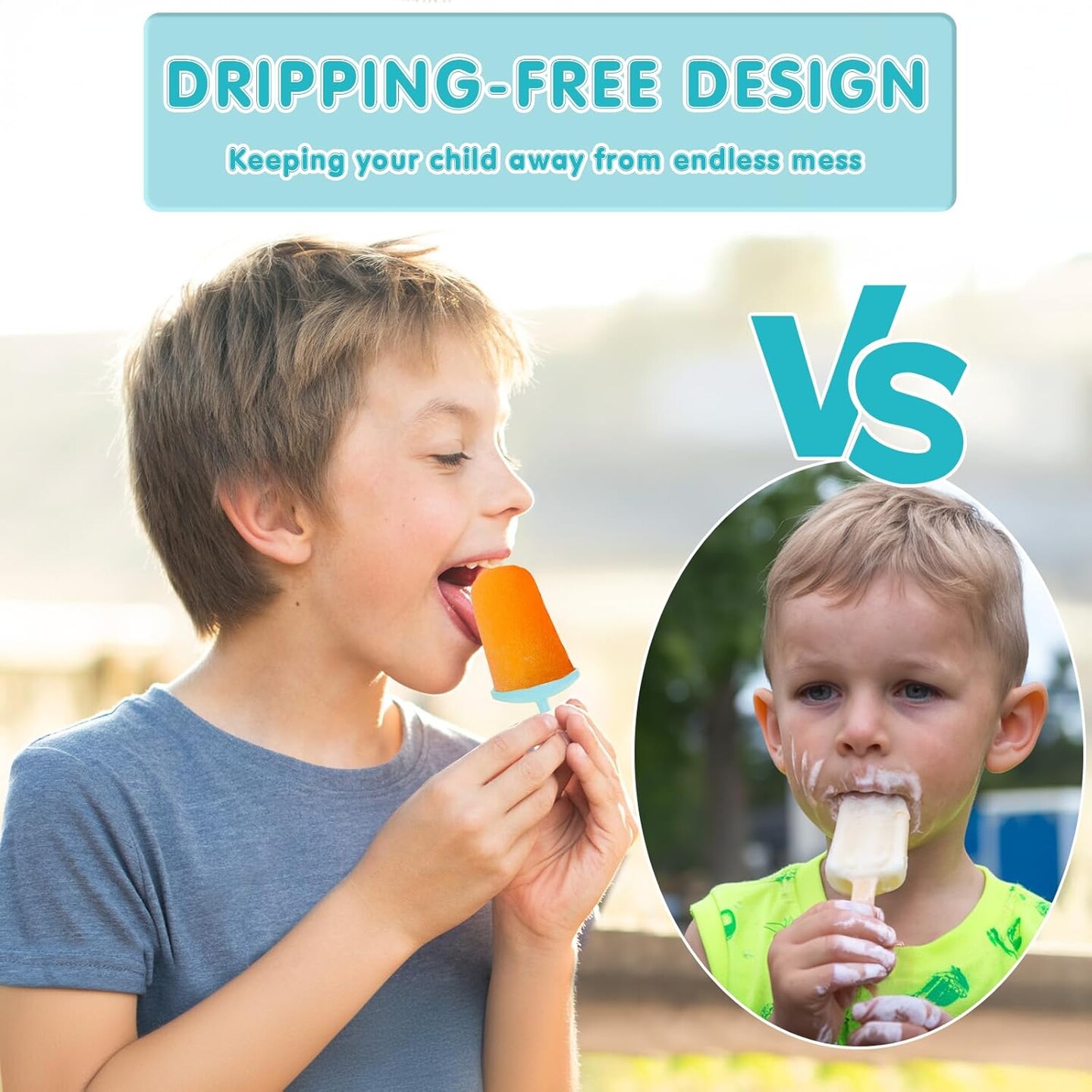 Silicone Popsicles Molds for Toddlers, 6-Cavity Non-BPA Premium Silicone Small Popsicle Molds, Ice Pop Mold with 6 Colorful Reusable Sticks for Kids (Red)