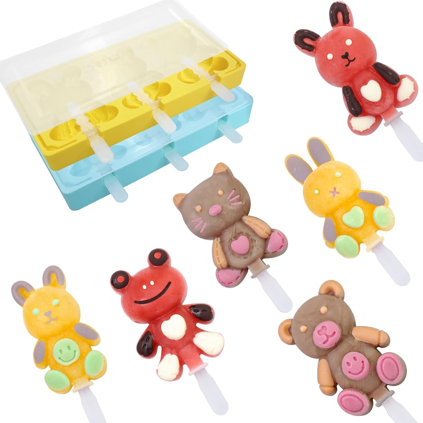 Silicone Popsicle Molds for Kids and Toddlers, BPA Free, Mini Baby Ice Pop Mold, Ice Cream Mold with Reusable Sticks, Popsicle Maker Mold Set Easy
