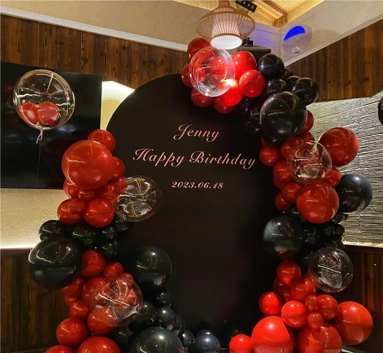 Black Gold Red Balloons Garland Arch Kit, 141Pcs Latex Balloons Different Sizes 18 12 10 5 Inch for Party Decorations