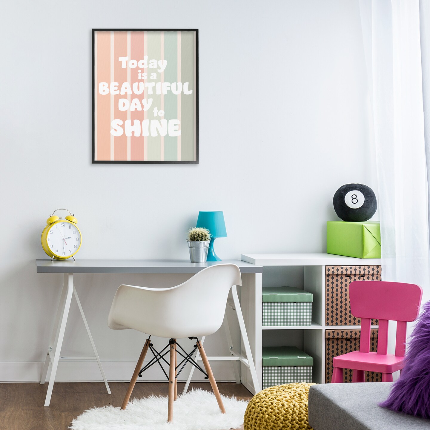 Stupell Industries Beautiful Day To Shine Framed Giclee Design by Leah Straatsma