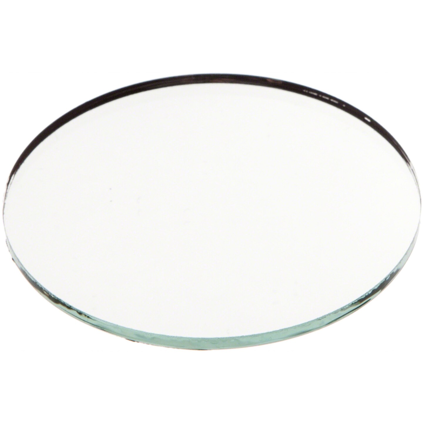 Plymor 3&#x22; Round, 3mm Thick Non-Beveled Glass Mirror Circle