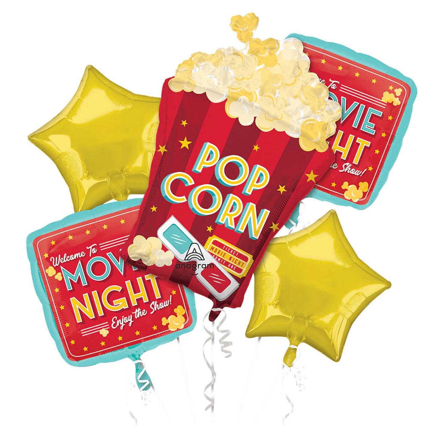 Anagram&#xAE; Movie Night Balloon Bouquet