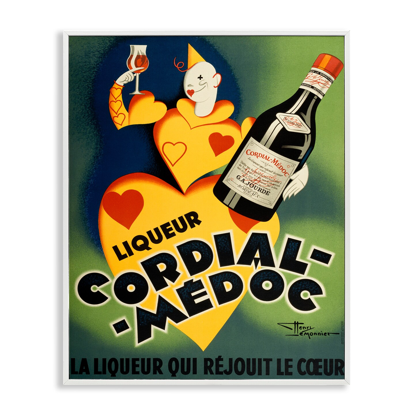 Stupell Industries Retro Vintage Wine Advertisement Framed Giclee Design by Marcus Jules