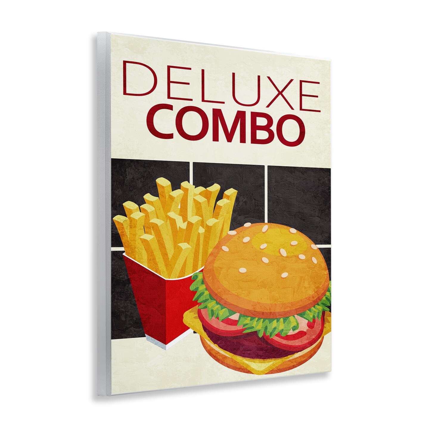 Stupell Industries Deluxe Combo Fast Food Wall Plaque Design by Kim Allen