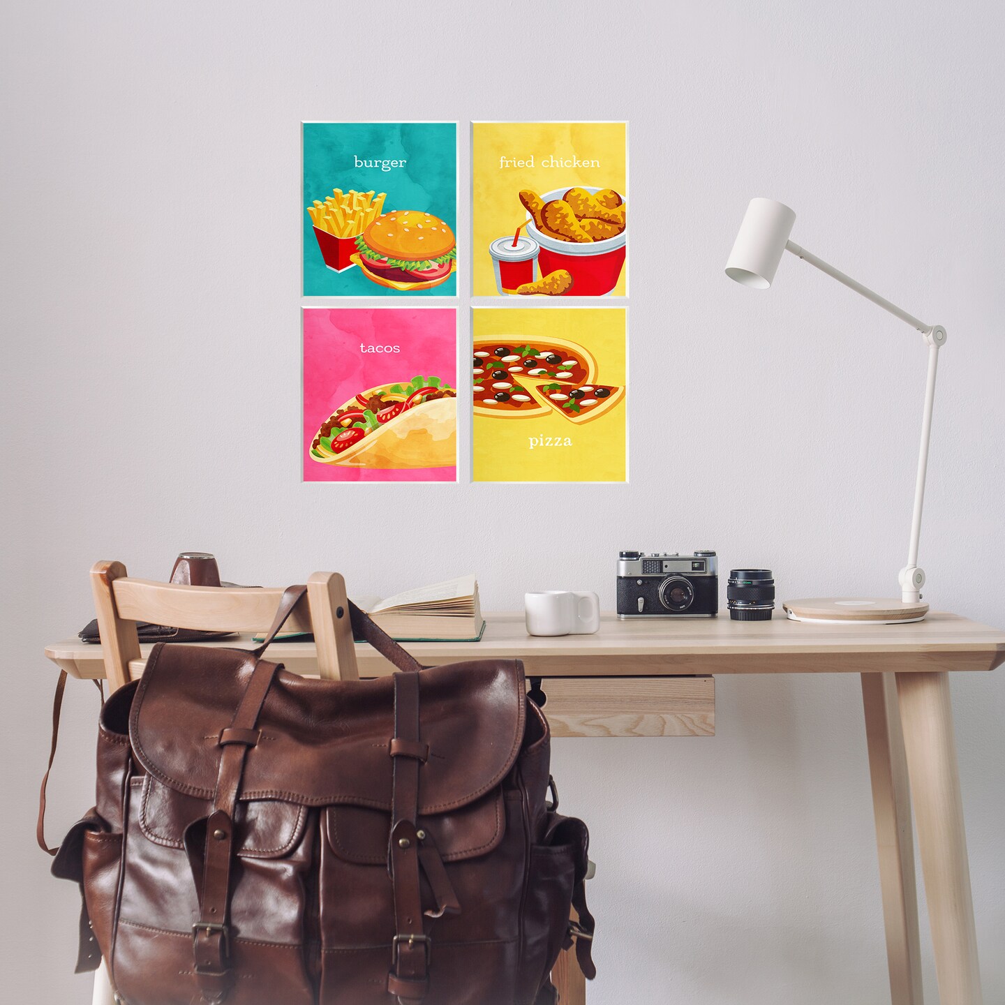 Stupell Industries Delicious Fast Food Meals Wall Plaque Design by Kim Allen