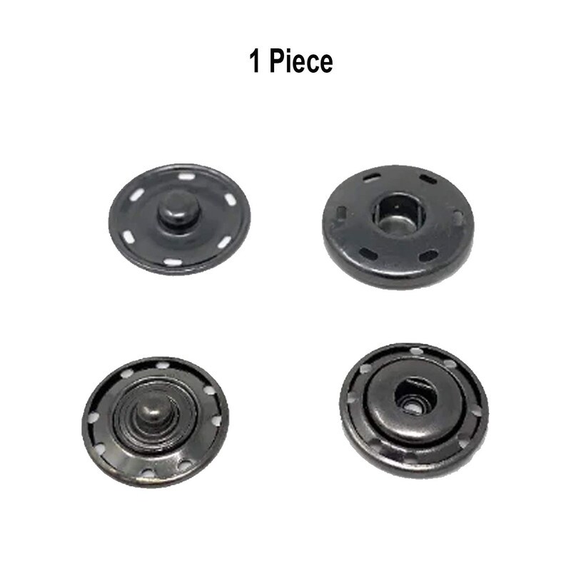 Gun Metal Sew On Snaps 6 Hole
