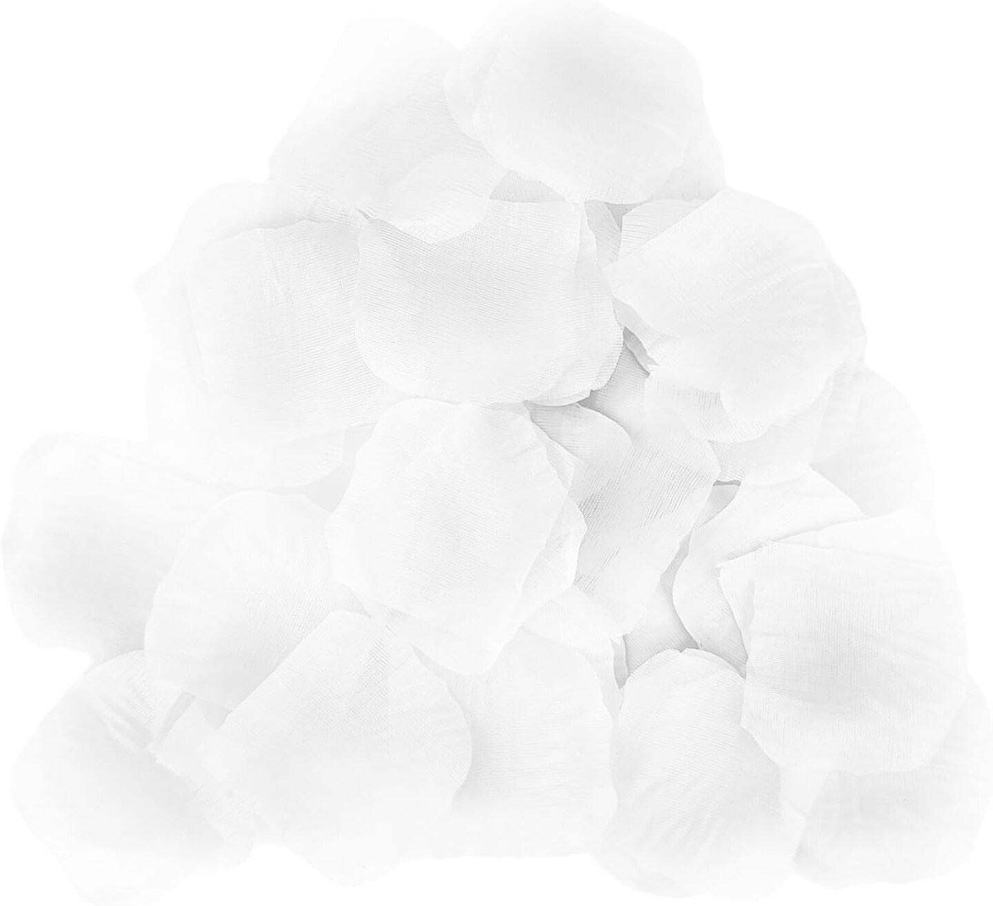 500 Pcs Exquisite White Rose Petals, Emulation Silk Rose Petals, Artificial Flower Petal