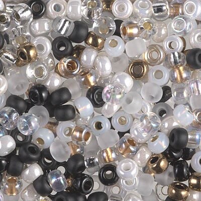 6/0 Miyuki Seed Beads, Mix - Granite, 22 grams