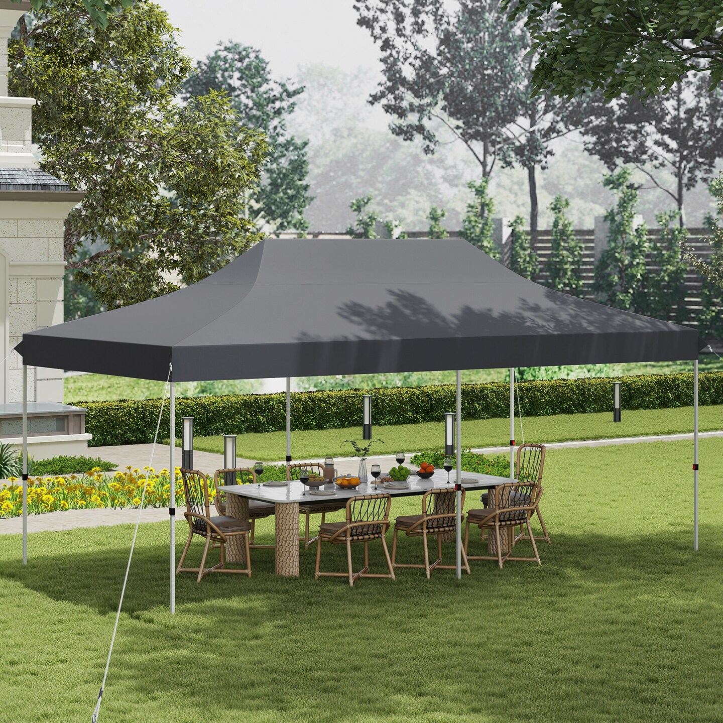 Oxford Pop-Up Canopy Tent with UV and Height Adjustments