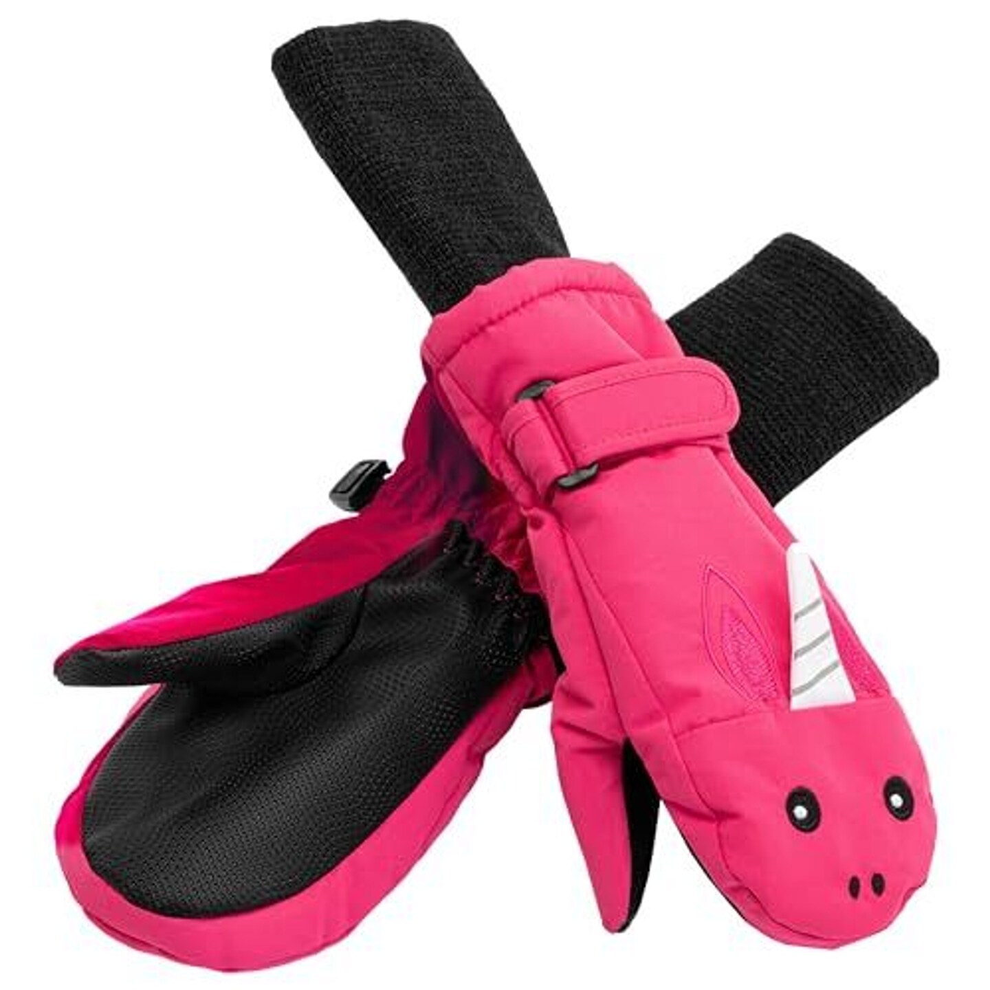 Maplefield Baby Snow Mittens Ages 0-2 - Unicorn (X-Small), Waterproof Baby Mittens with Fun Creatures, Long Cuff Keeps Kids Dry and Warm, Toddler &#x26; Kids Waterproof Mittens - Thinsulate