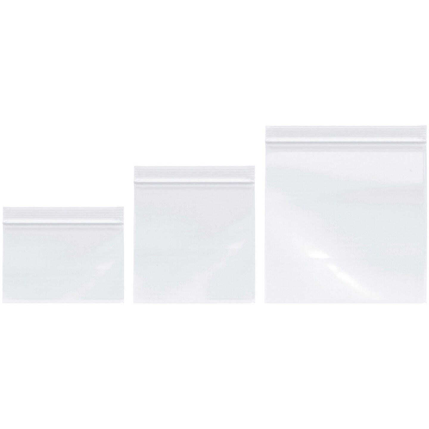 Plymor Heavy Duty Plastic Reclosable Zipper Bags, 4 Mil Variety Pack