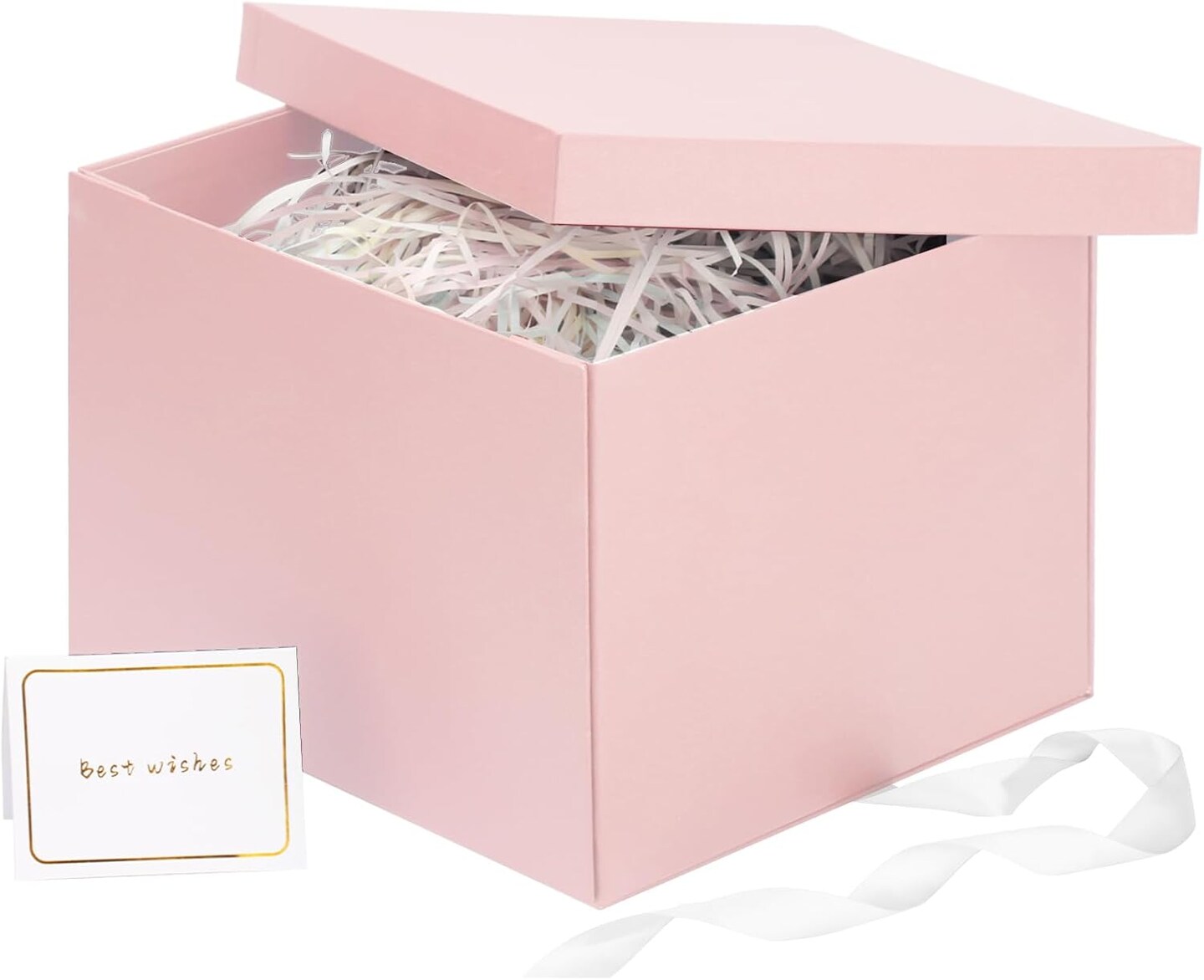 10&#x22; Gift Boxes,Pink Gift Box with Lid and Shredded Paper Fill,Present Box,Birthday gift box,Perfect For Packaging Christmas Valentine&#x27;s Day Family or Business.