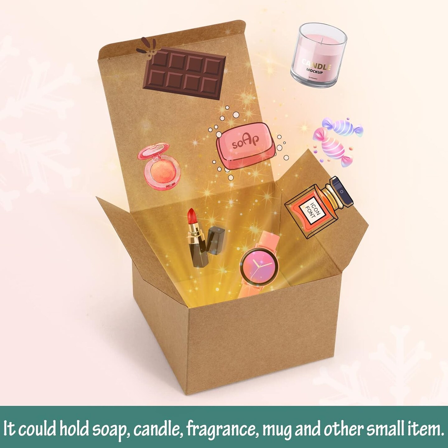 Brown Gift Boxes, 20 PCS Gift Boxes with Lids for Presents, Small Bridesmaid Box for Gifts, Wedding, Crafting, Recyclable, Easy Assemble Cardboard Boxes