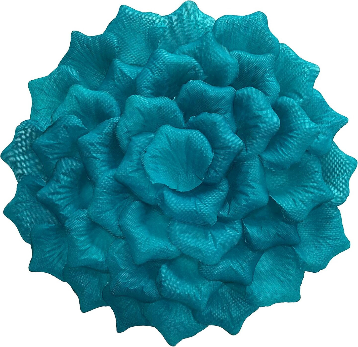 Turquoise Rose Petals for Wedding, 5000 Pcs Turquoise Faux Silk Rose Petals for Romantic Night for Her Set,2.3&#x27;&#x27;Teal Turquoise Blue Artificial Fake Flower Petals for Decorations