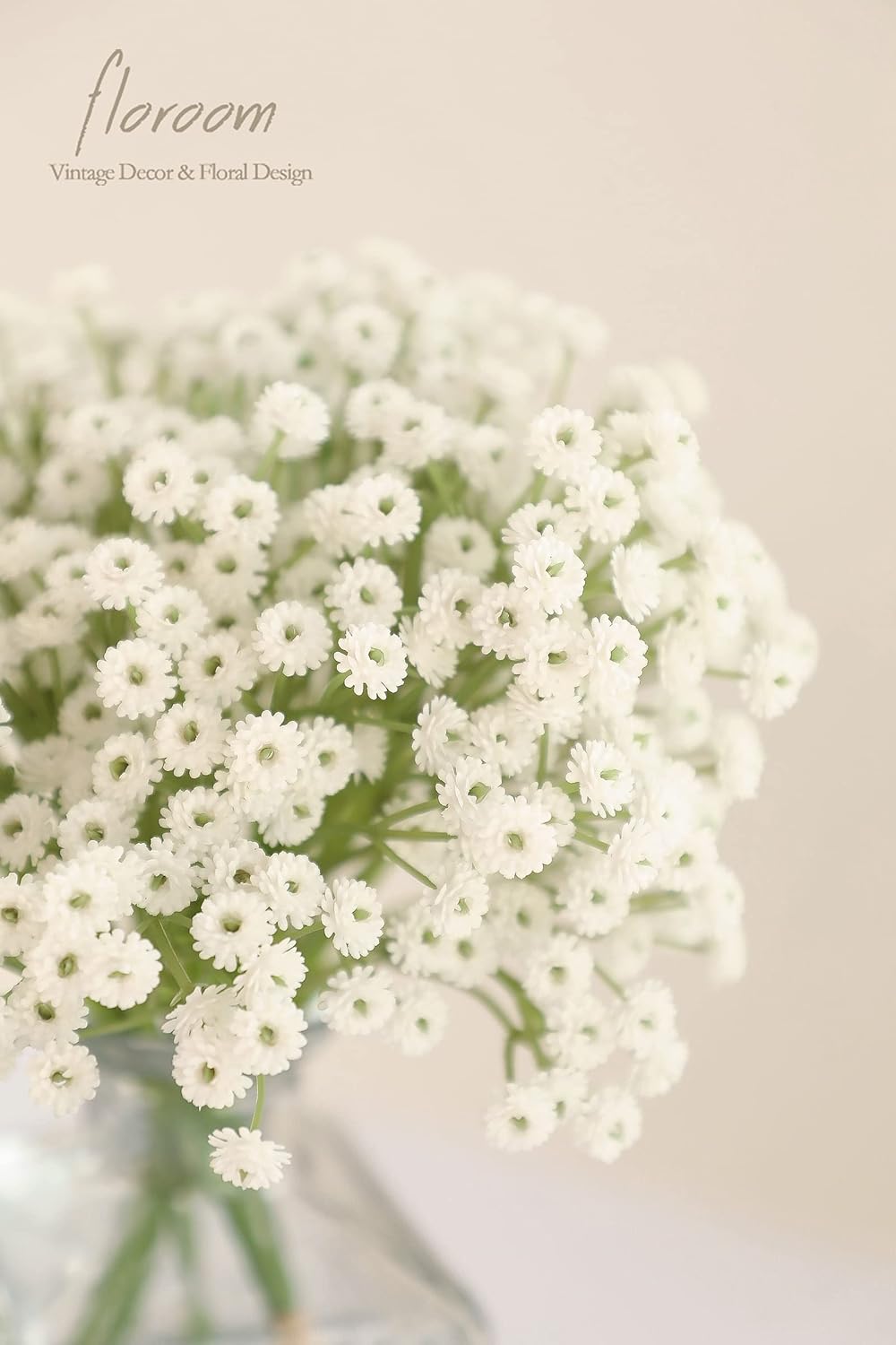 18pcs Artificial Babys Breath Gypsophila Greenery Sprays, Real Touch White Fake Flowers for Wedding Bouquets Centerpieces Floral Arrangements and Decorations