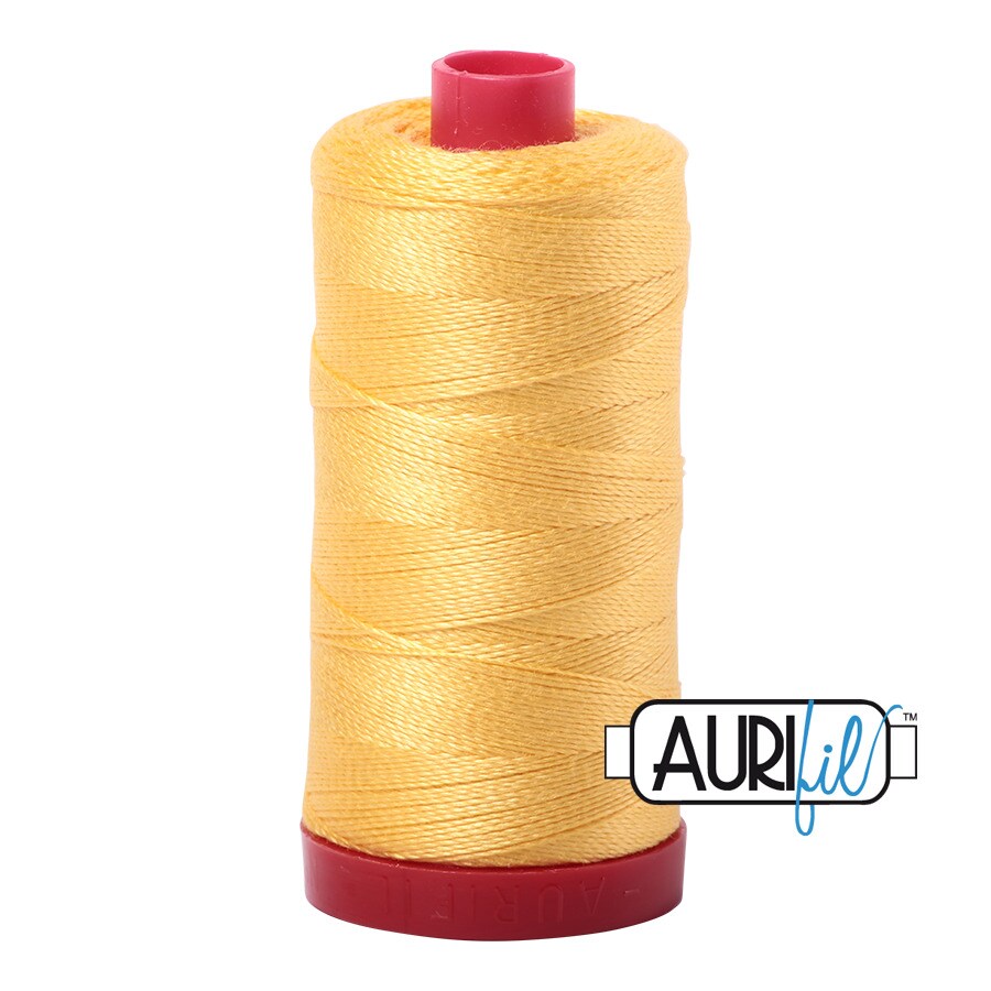 Pale Yellow (1135) | 12wt Large Spool (325M / 356Y) | Aurifil Thread