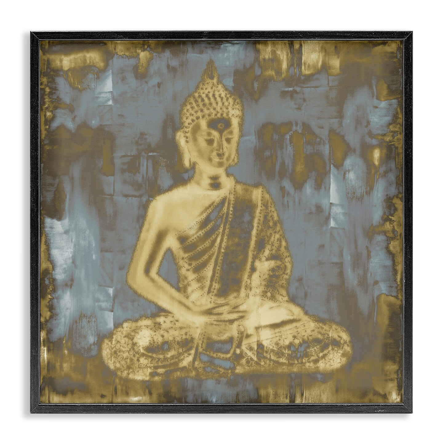 Stupell Industries Muted Earthy Buddha Abstract Framed Giclee Design by Tom Bray