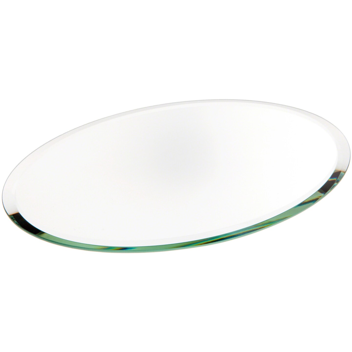 Plymor 5&#x22; x 7&#x22; Oval, 3mm Thick Beveled Glass Mirror