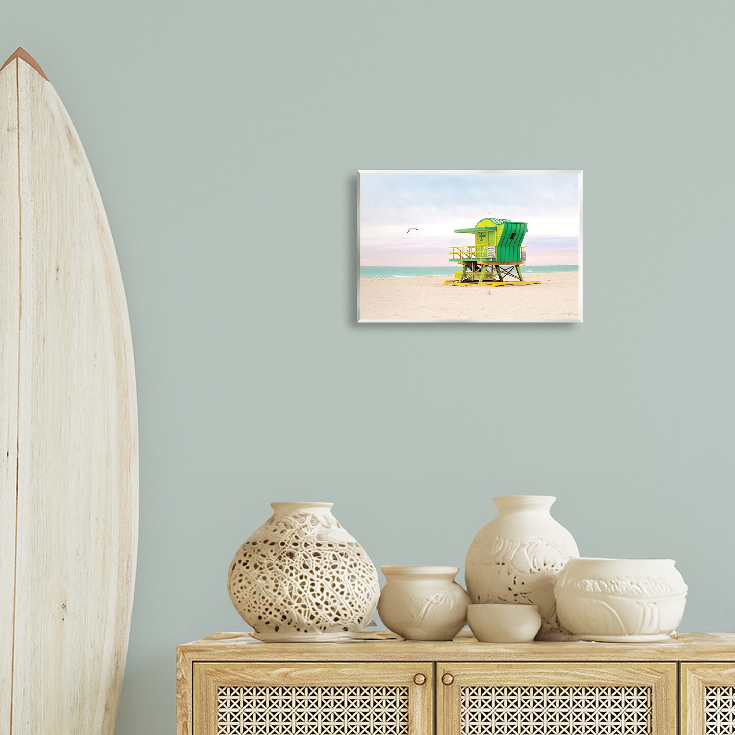 Stupell Industries Lime Green Lifeguard Hut Wall Plaque Design by Seven Trees Design