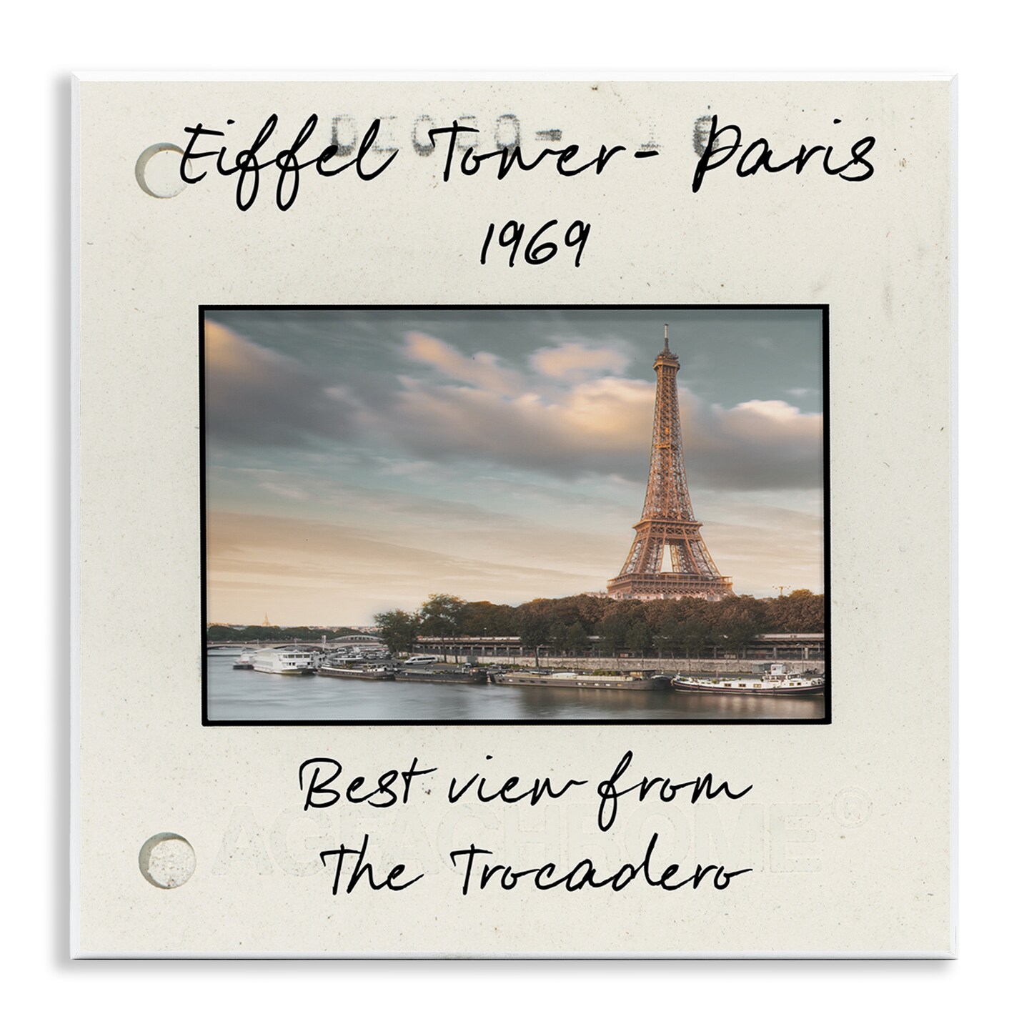Stupell Industries Vintage Travel Eiffel Tower Wall Plaque Design by Danita Delimont
