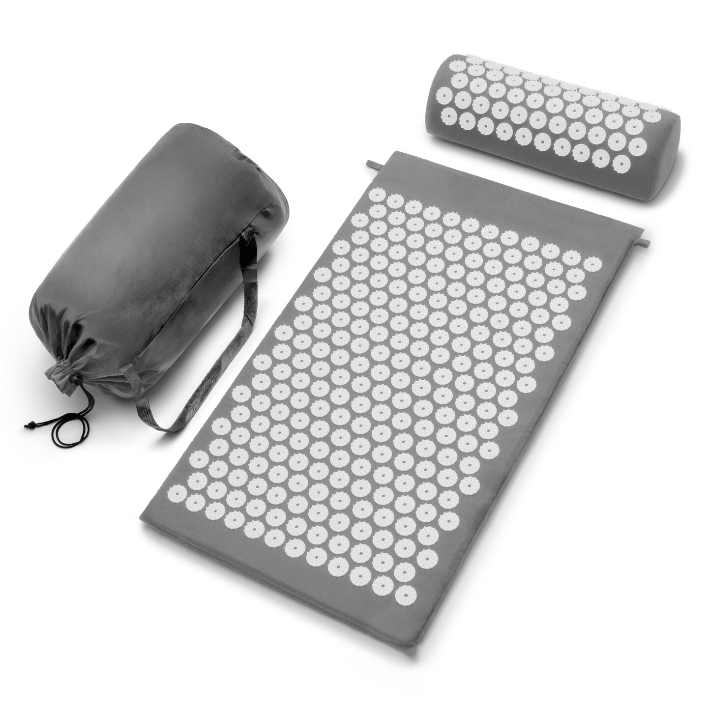 Acupressure Mat and Pillow Set - Grounding Mat for Stress, Back & Neck Pain, Muscle Relaxation, Sciatica, & Meditation - Includes Carry Bag