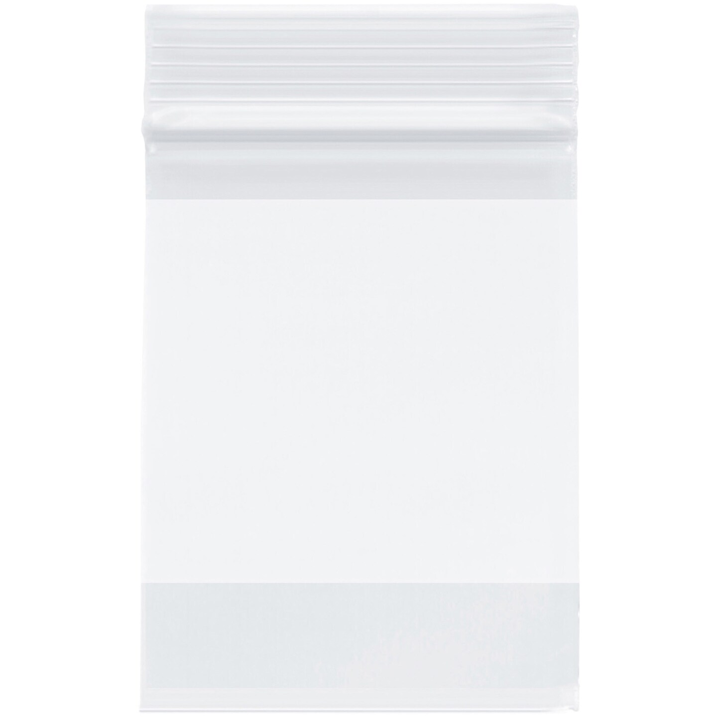 Plymor 3" x 4", 2 Mil with White-Block Zipper Reclosable Plastic Bags