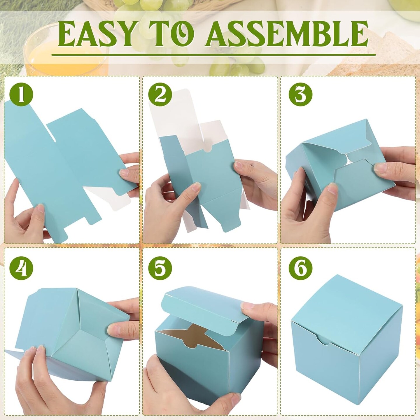 48 Pack Colorful Gift Boxes Small Cardboard Boxes with Lids Bulk Square Kraft Paper Cube Assemble for Crafting Cupcake Easy Wedding Birthday(3 x 3 x 3 Inch,Macaron Color)