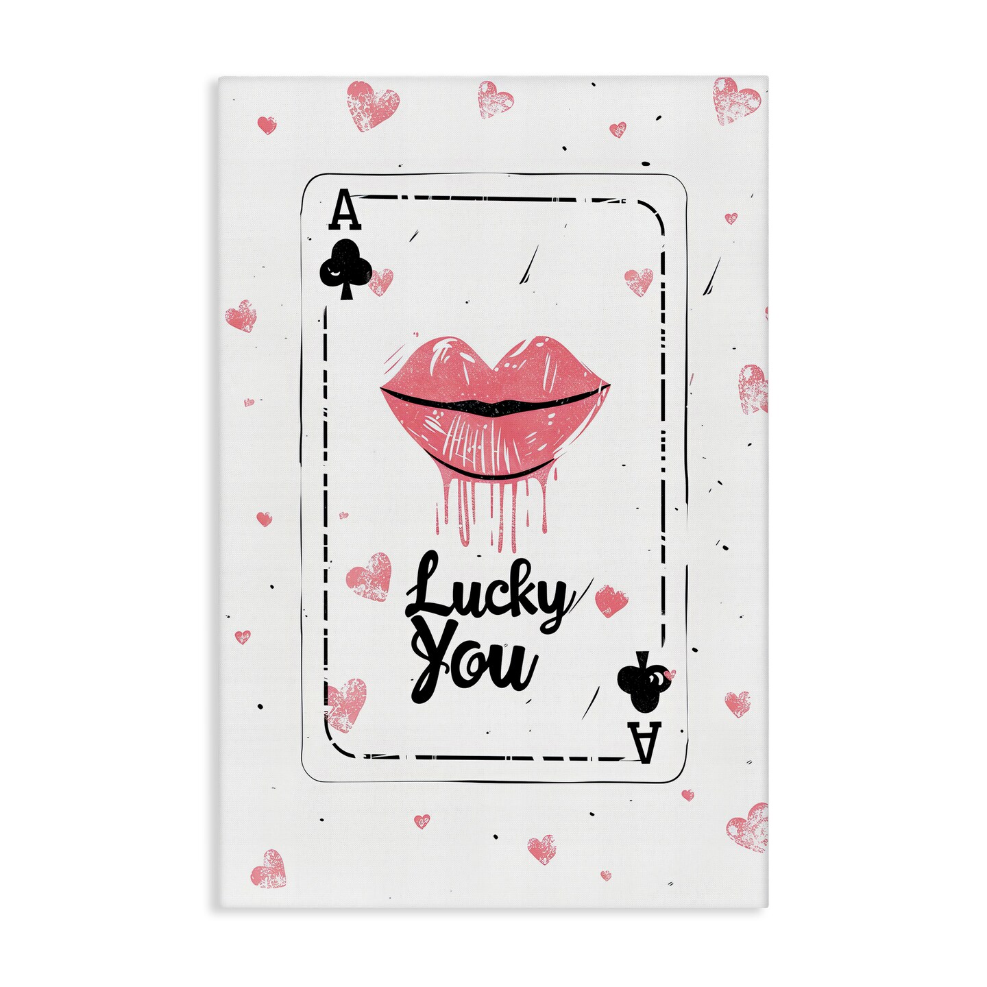 Stupell Industries Lucky You Playing Card Canvas Design by LSR Design Studio