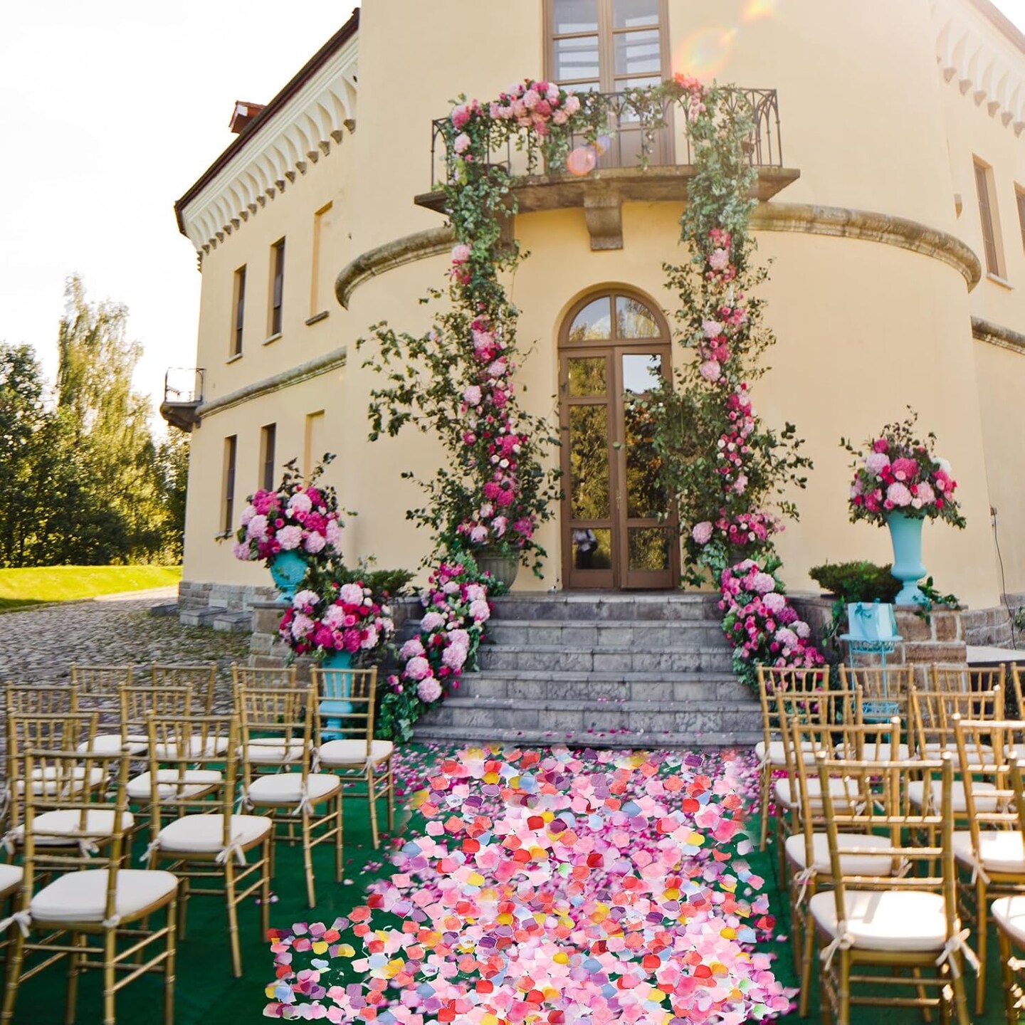 1000 pcs Artificial Rose Petals Fake Petal Flower Decoration for Wedding Party Silk Flower Rose Petals Multicolor Flower Petals