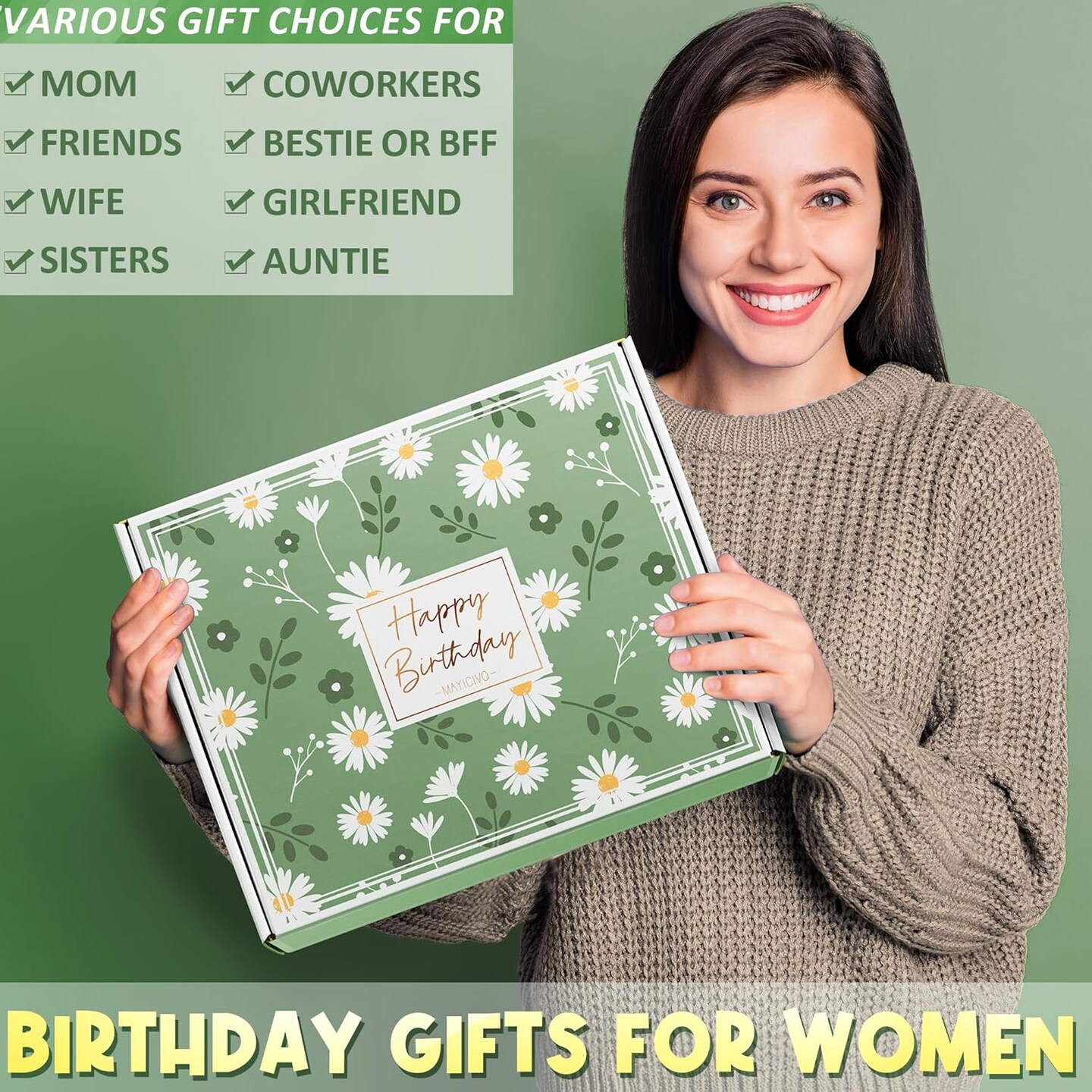 Birthday Gifts for Women Friendship, Unique Happy Birthday Gifts Basket for Mom Her Best Friend Sister Wife Girlfriend Coworker, Luxury Self Care Box Vanilla Coconut Relaxing Spa Gifts Set w/ Blanket