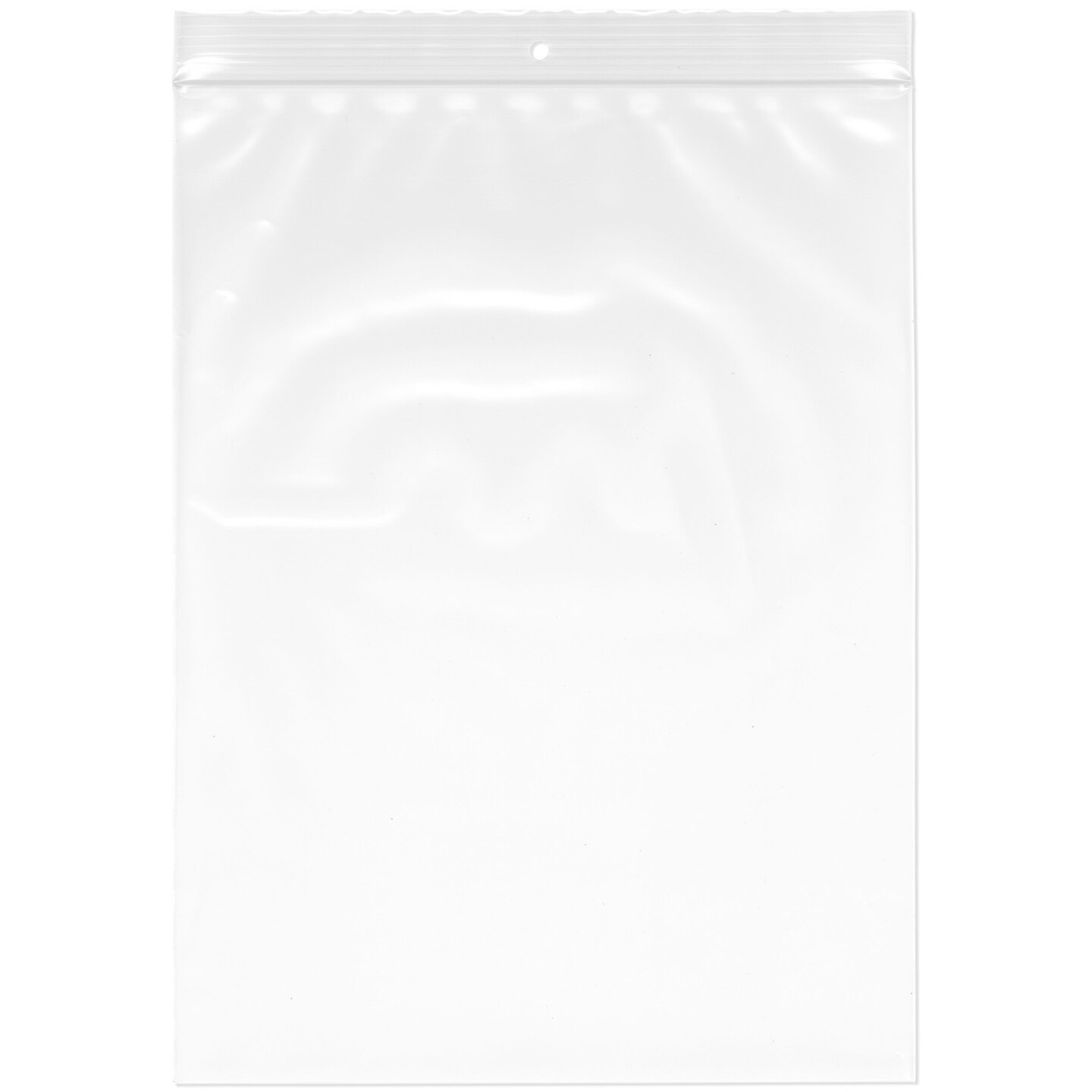 Plymor 9" x 12", 4 Mil with Hang-Hole Heavy Duty Zipper Reclosable Plastic Bags
