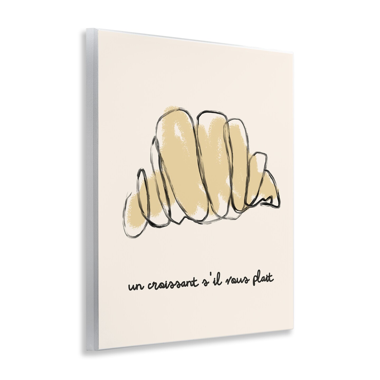 Stupell Industries Modern French Phrase Croissant Wall Plaque Design by Lil' Rue