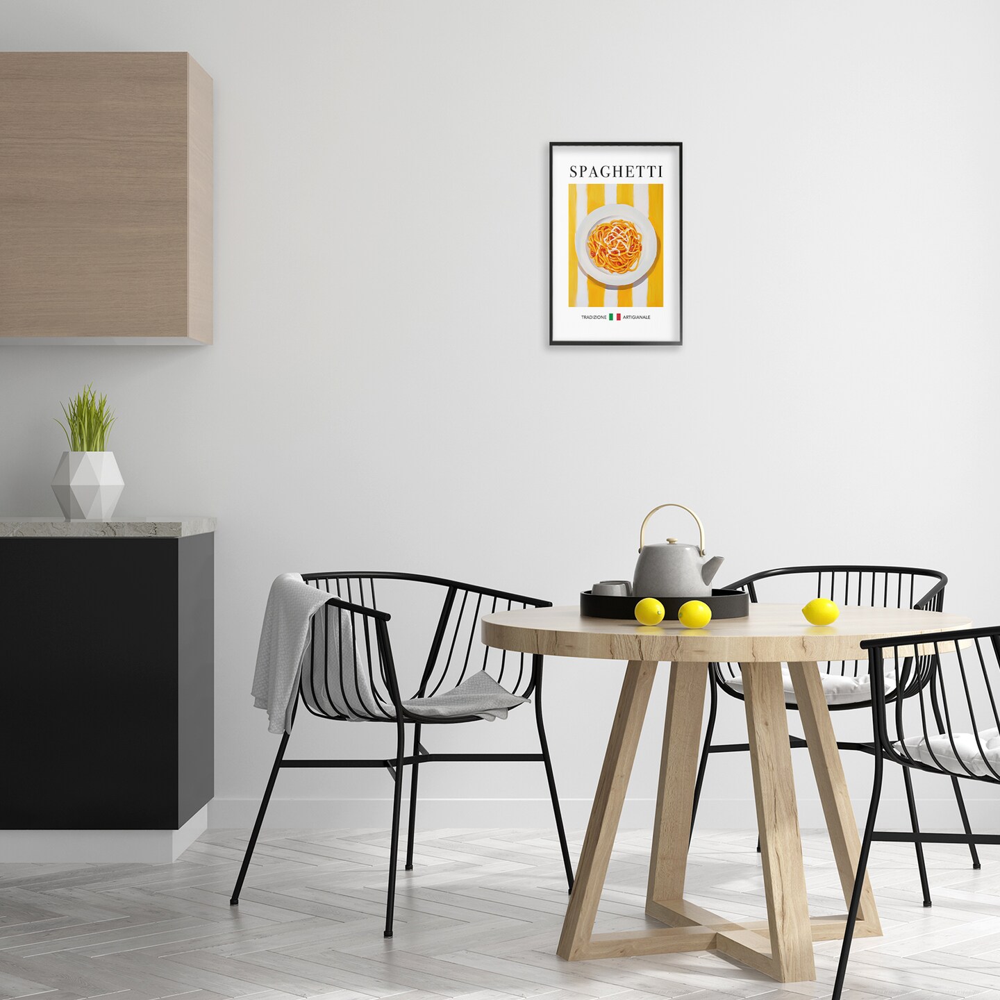 Stupell Industries Traditional Spaghetti Pasta Framed Giclee Design by Andreas Magnusson