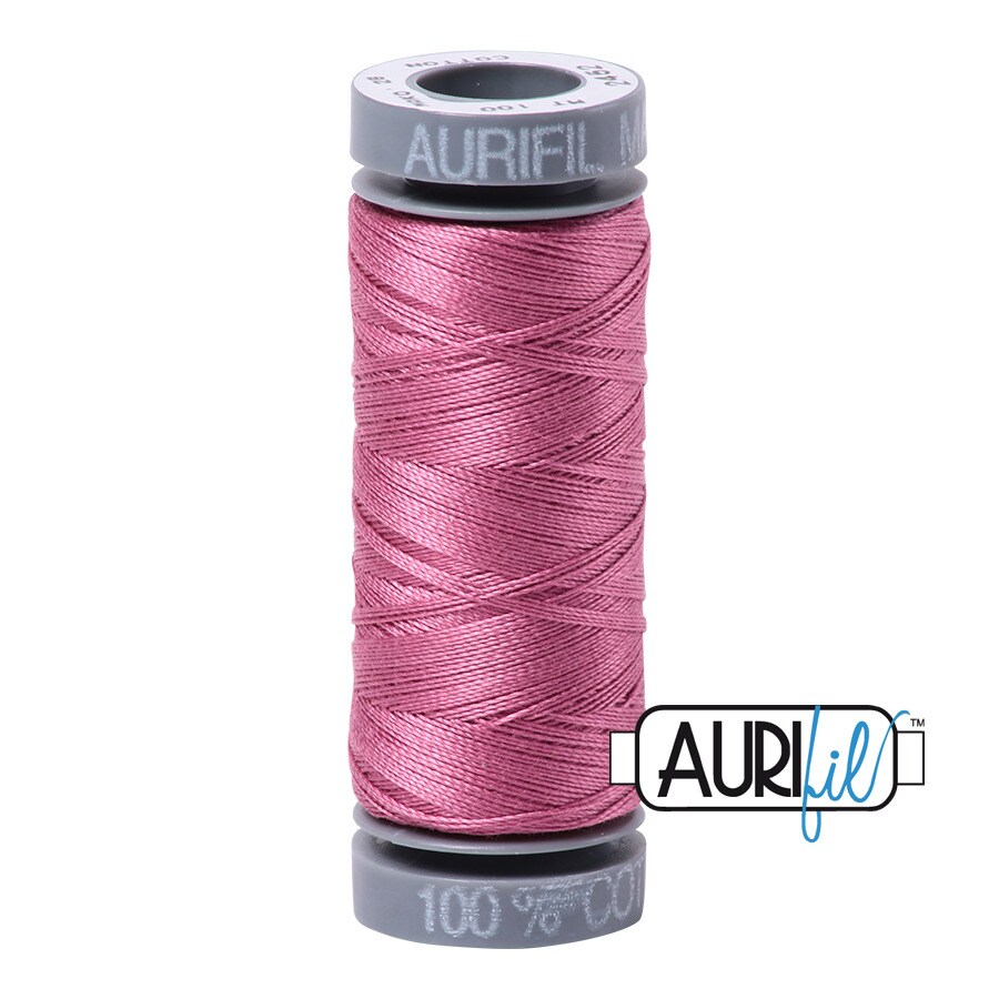 Dusty Rose (2452) | 28wt Small Spool (100M / 109Y) | Aurifil Thread