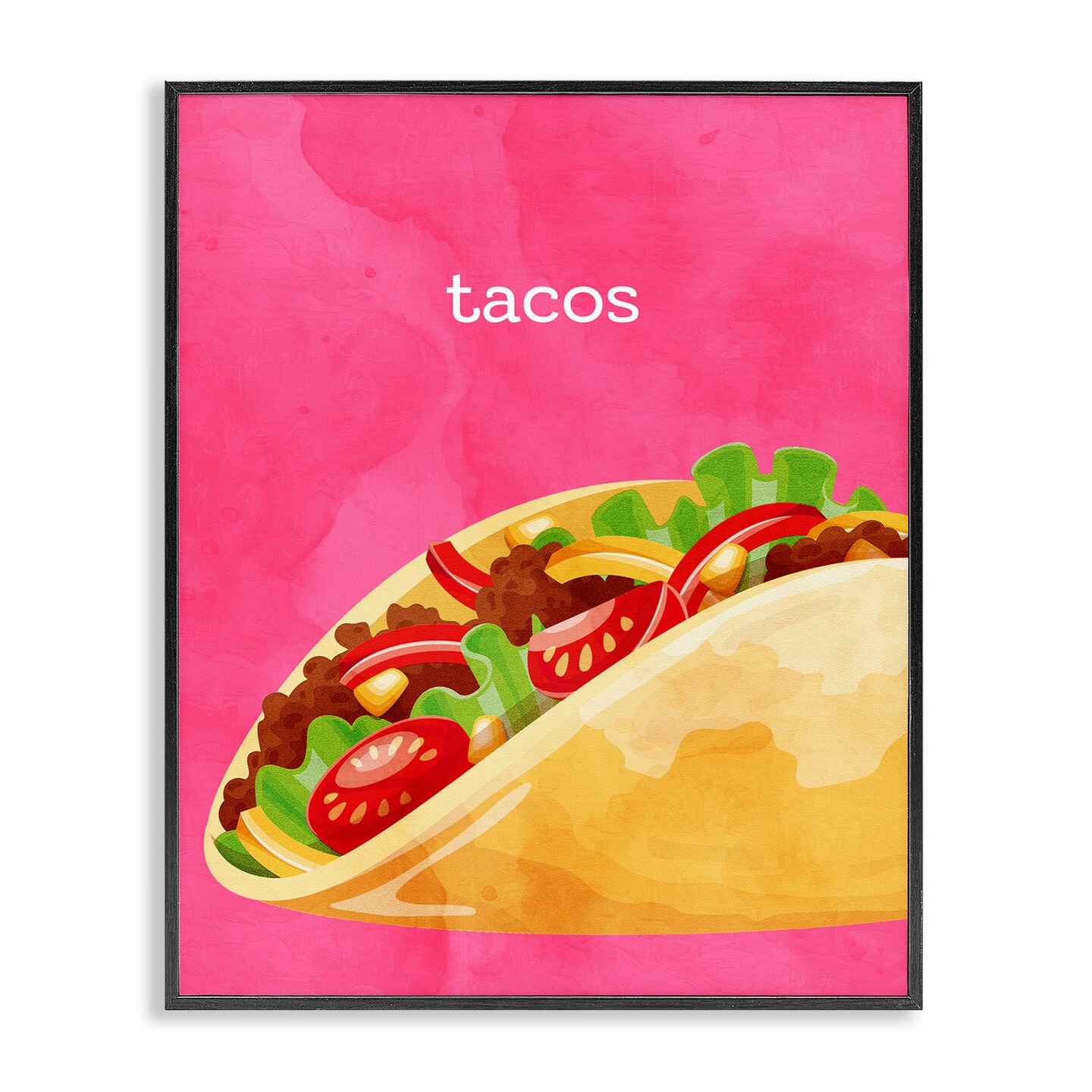 Stupell Industries Tacos Mexican Cuisine Framed Giclee Design by Kim Allen