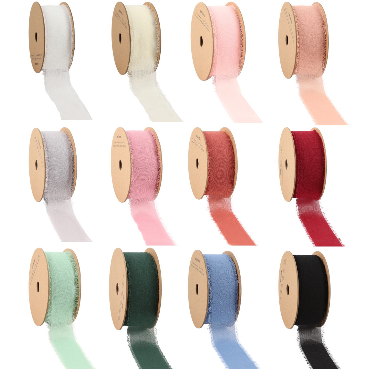 LaRibbons 1 1/2" Frayed Edge Chiffon Ribbon | 10 Yard Roll