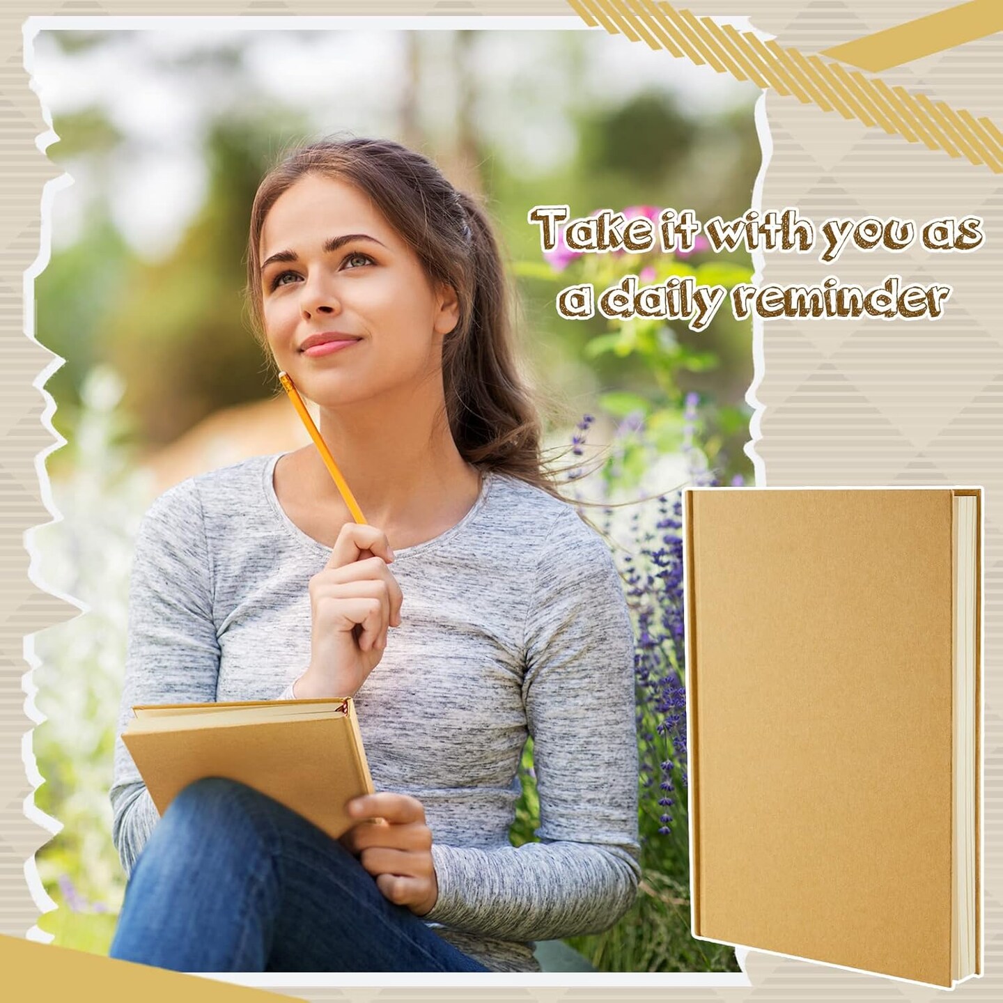 16 Pcs A5 Blank Kraft Notebooks Journals Bulk 100 Sheets/200 Pages Unlined Sketchbooks for Writing Drawing Composition Notebook