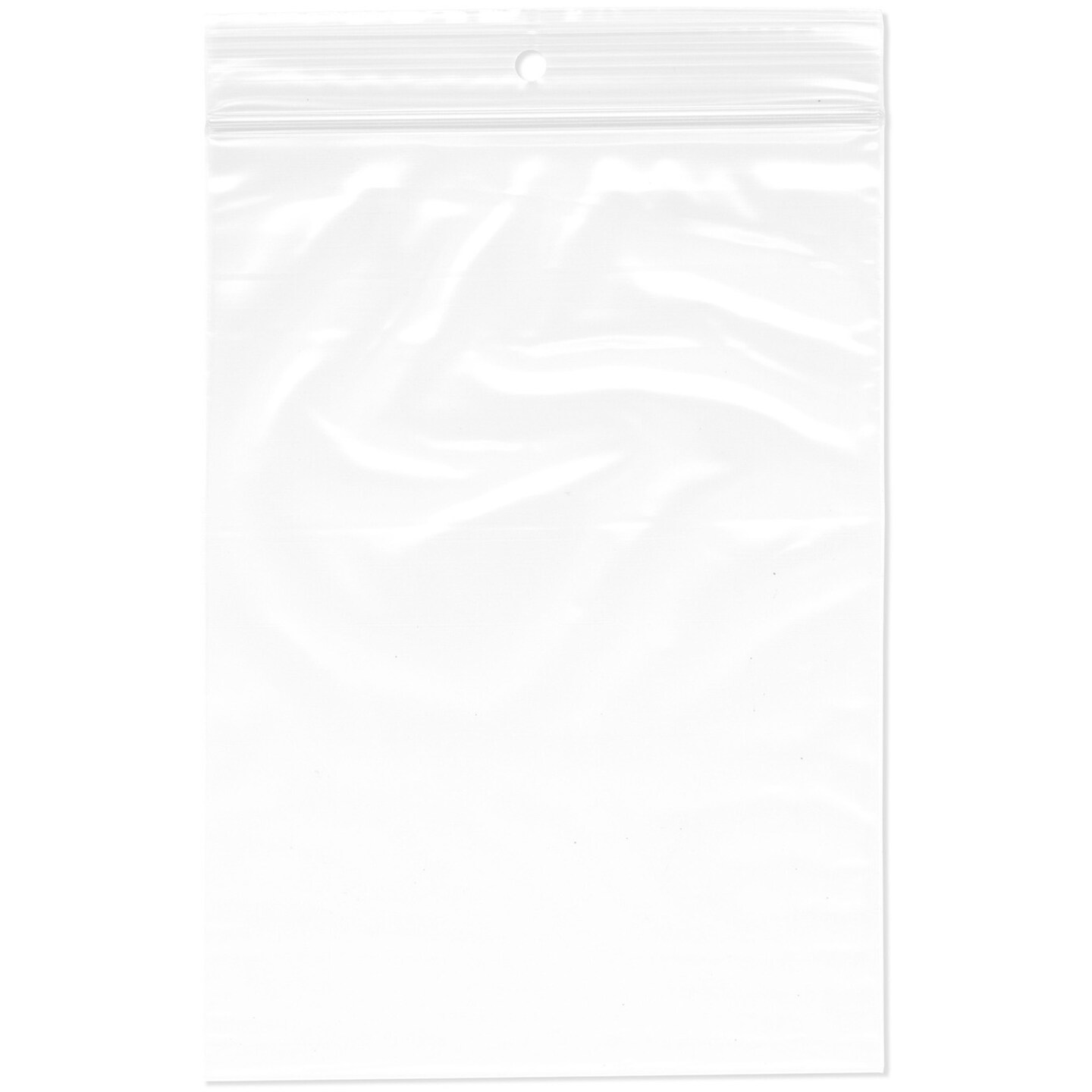 Plymor 5" x 7", 2 Mil with Hang-Hole Zipper Reclosable Plastic Bags