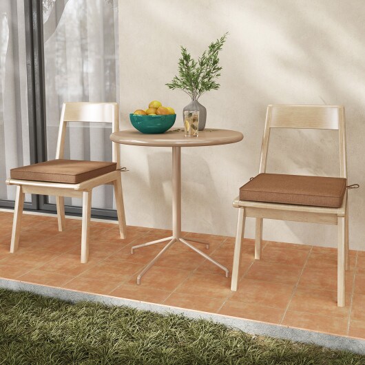 Set of 2 Square Waterproof Seat Chair Cushions Perfect for Dining Chairs or Patio Chairs