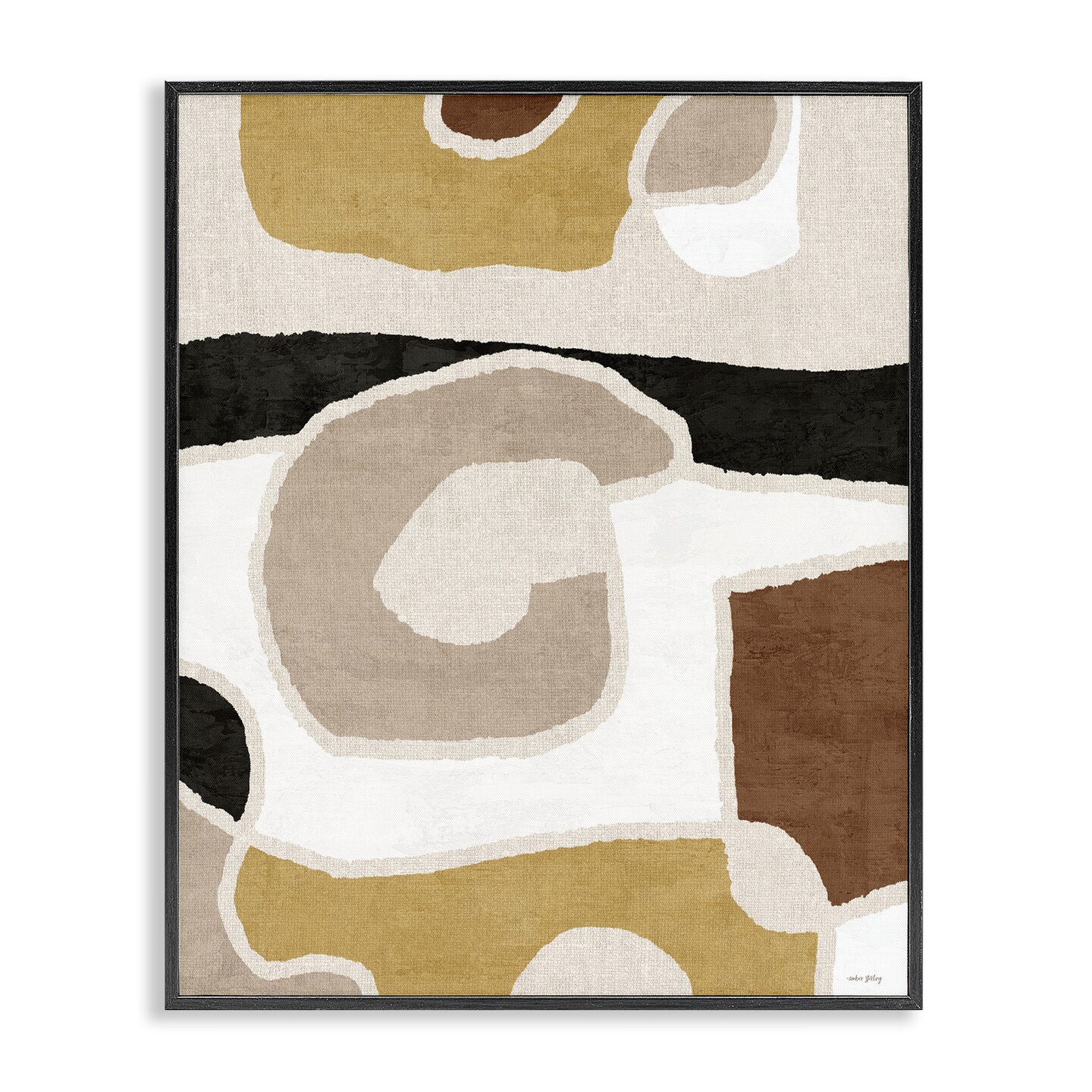 Stupell Industries Earthy Boho Geometrics Framed Giclee Design by Amber Sterling